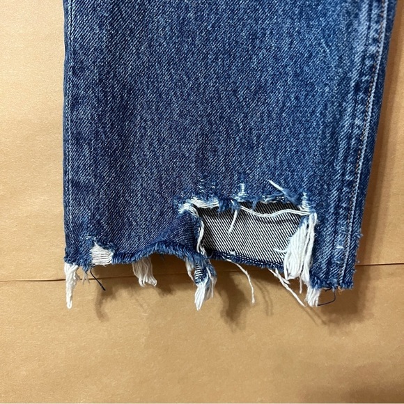 Agolde Women's High Rise Jeans in Dark Blue - Picture 9 of 16